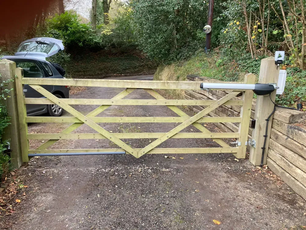 Gate automation retrofit installation